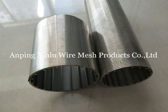 Tubulação do entalhe 35-100 Mesh Johnson Type Vee Wire Screen do filtro DN200