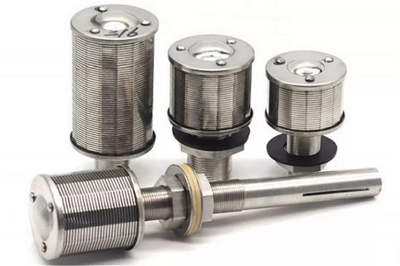 Fio de aço inoxidável Johnson Screen Nozzle da cunha do pescoço longo padrão para o sistema da troca iônica da água