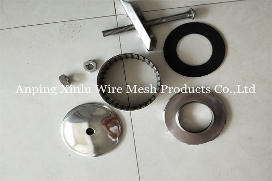 Duplo fluxo Johnson Wedge Wire Hastelloy C Filtro bico 300PSI Com parafuso M10