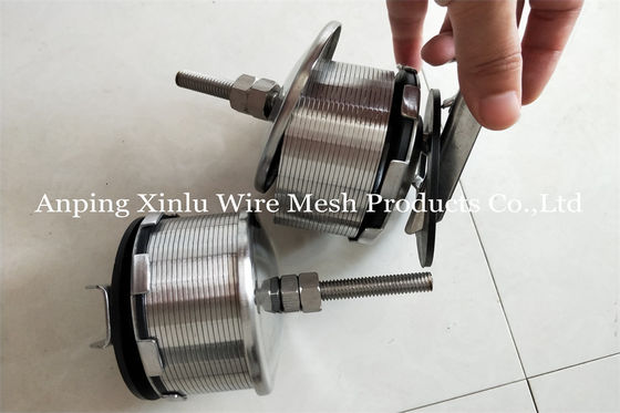 Duplo fluxo Johnson Wedge Wire Hastelloy C Filtro bico 300PSI Com parafuso M10