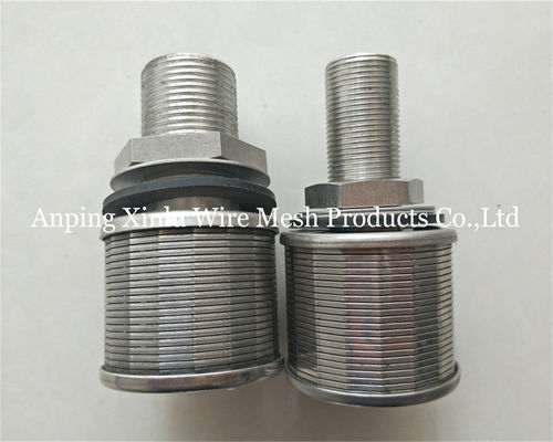 1 tonelada 100N 57mm fio de cunha de aço inoxidável Johnson Bottom Strainer Nozzle com Filtragem de 50-300μm