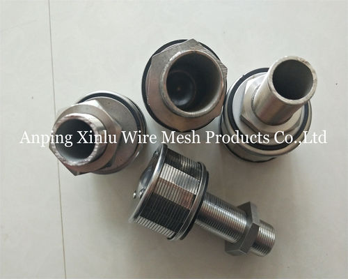1 tonelada 100N 57mm fio de cunha de aço inoxidável Johnson Bottom Strainer Nozzle com Filtragem de 50-300μm