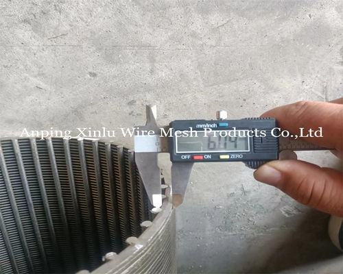 Tubo padrão de tela de fio de cunha para gás petrolífero com fio de suporte de 3x6 mm e construção ECW