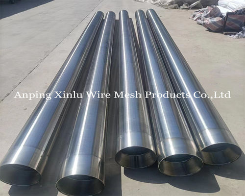 Tubo padrão de tela de fio de cunha para gás petrolífero com fio de suporte de 3x6 mm e construção ECW