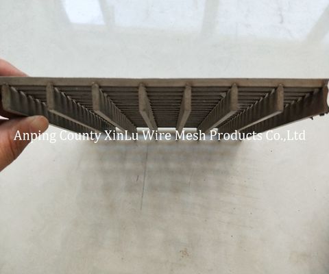 Painel de tela de fio de cunha de lavagem com ácido com perfil de 2,5x4 mm e passo de barra de suporte de 27 mm