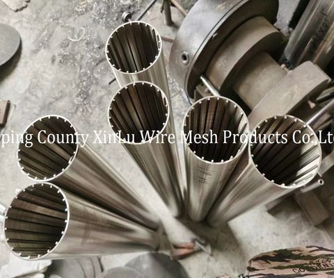 Tubulação de aço inoxidável redonda do fio da cunha de entalhe do elemento de filtro 316L 30mm não magnética