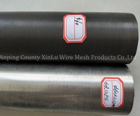Tubulação de aço inoxidável redonda do fio da cunha de entalhe do elemento de filtro 316L 30mm não magnética