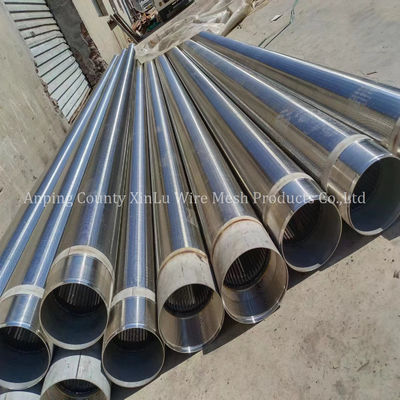 Tubo de controle de areia de aço inoxidável de arame farpado 1000psi Pressão 0,080 Slot contínuo