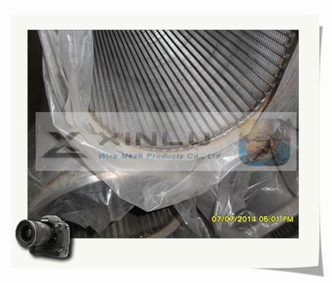 10 tubulação entalhada de aço inoxidável do fio SS201 da tubulação V da tela de fio da cunha da polegada