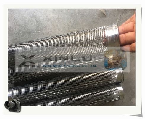 a tubulação da tela de fio da cunha de 114mm soldou toda a anti corrosão da tubulação 304 de aço inoxidável