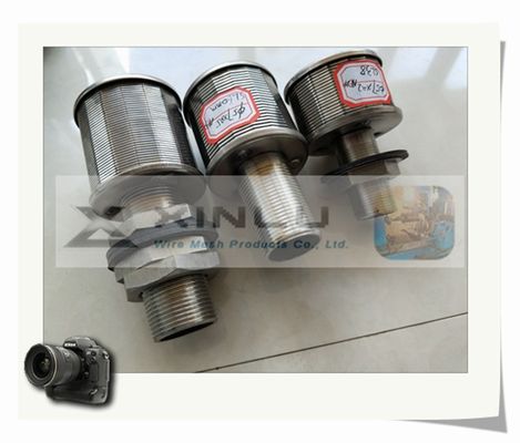 1,5 o fio de Ton Sand Water Filter Nozzles envolveu o entalhe 57mm DN de 0.2mm
