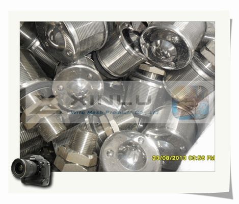 1,5 o fio de Ton Sand Water Filter Nozzles envolveu o entalhe 57mm DN de 0.2mm