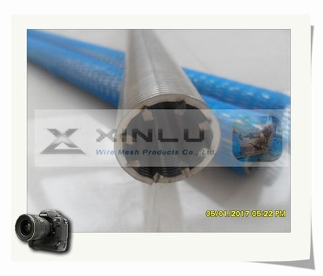 Tubo de aço entalhado contínuo da anti oxidação de Johnson Wedge Wire Screen Pipe