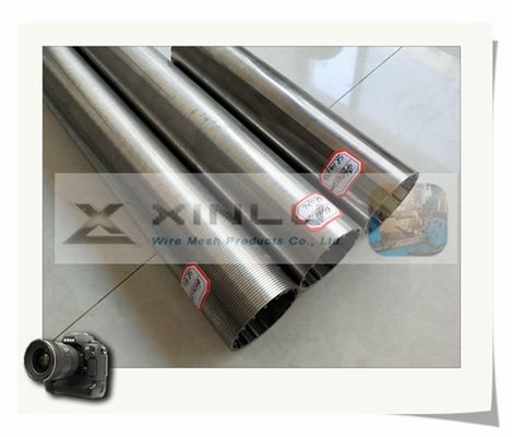 a tubulação da tela de fio da cunha de 114mm soldou toda a anti corrosão da tubulação 304 de aço inoxidável