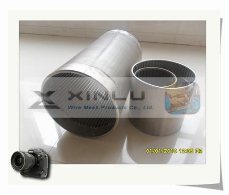 a tubulação da tela de fio da cunha de 114mm soldou toda a anti corrosão da tubulação 304 de aço inoxidável