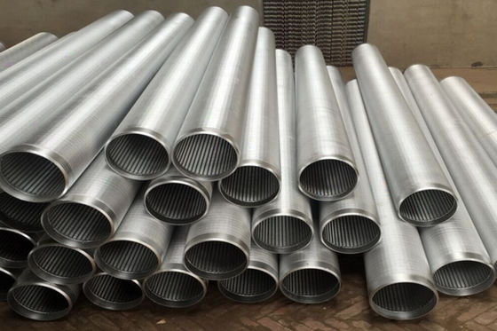 V deu forma a 219mm a tubulação da tela que de fio da cunha soldou toda a tubulação 304 redonda de aço inoxidável