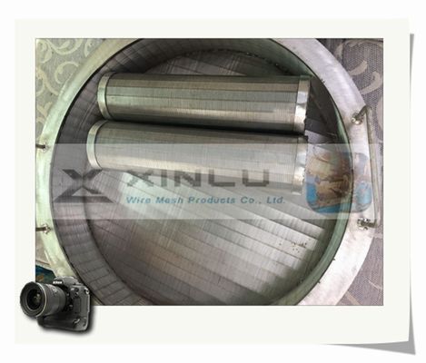 a tubulação SS 316L da tela de fio do diâmetro V de 60mm firma o tubo da tela de fio