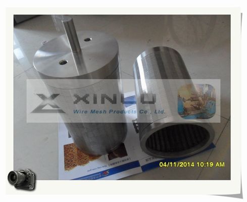 3,3 x do entalhe de aço inoxidável do fio 0.7mm da cunha de 6.5mm o filtro cilíndrico personalizou