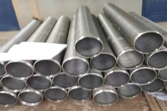 a tela contínua V do entalhe do diâmetro de 219mm deu forma ao poço de água da cunha SS304 - tela