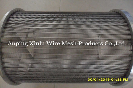 malha SS304 SS321 Mesh Cylinder de aço inoxidável da tela de fio da cunha de 520mm OD