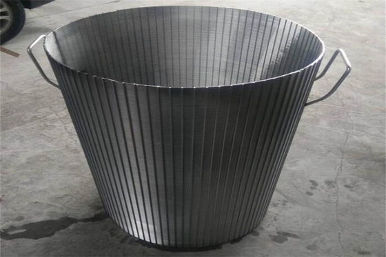 malha SS304 SS321 Mesh Cylinder de aço inoxidável da tela de fio da cunha de 520mm OD