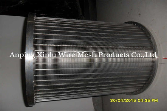 O reverso giratório do cilindro da tela dos SS 304L 316L coze o resplendor 0.1mm - tubulação entalhada 35mm da tela