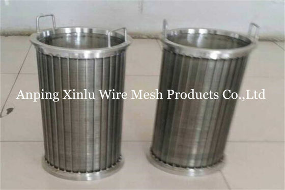 Tela fina rolada reverso FITO Wire Wedge Screen cilíndrico de cilindro giratório