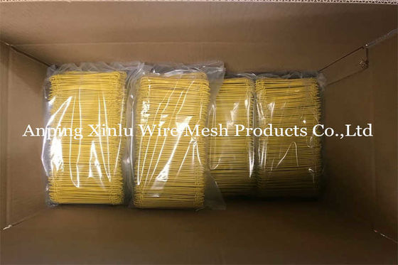 Fios de ligação de duplo laço de plástico amarelo 380mpa 16GA SAE1008 PVC revestido de rebar Twin Loop Binding Wire