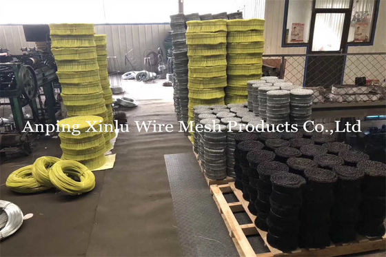 Fios de ligação de duplo laço de plástico amarelo 380mpa 16GA SAE1008 PVC revestido de rebar Twin Loop Binding Wire