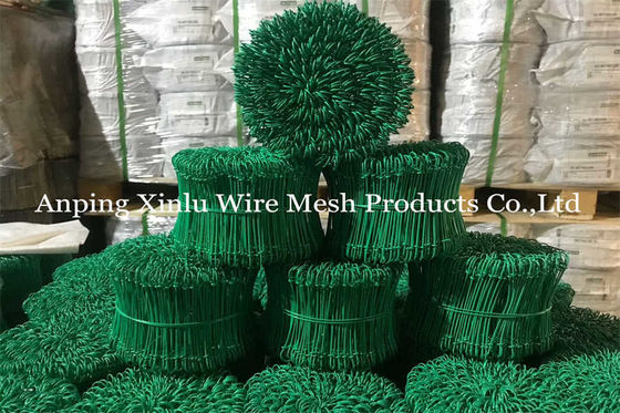 6 polegadas Double Loop Tie Wire Anti-Rust 1.0mm 16 Gauge PVC colorido revestido Baling Tie Wire