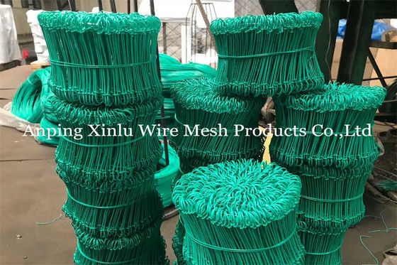 6 polegadas Double Loop Tie Wire Anti-Rust 1.0mm 16 Gauge PVC colorido revestido Baling Tie Wire