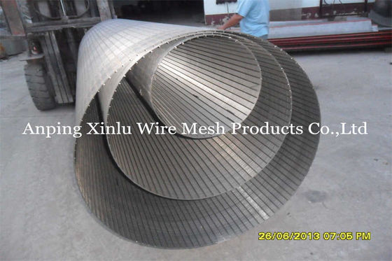 superfície de Johnson Wedge Wire Screen Pipe do diâmetro de 450mm e tipo lisos da borda