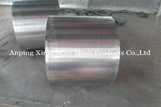 Tubulação da tela do cilindro giratório do fio do OEM V entalhe 620 x 600mm de 200 mícrons com Flang