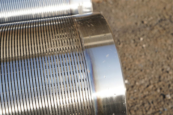 Tubulação 10&quot; de Johnson Vee Wire Water Well Screen Rod - entalhe contínuo baixo