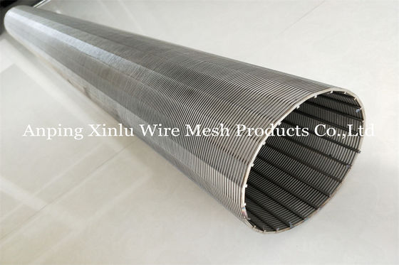 flange da conexão da tela da tubulação do filtro do envoltório de 250mm 15 Mesh Stainless Steel Johnson Wire