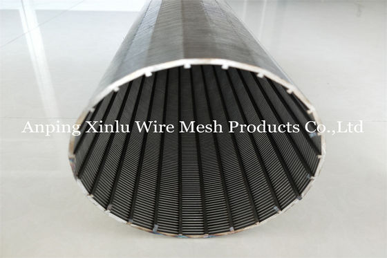 flange da conexão da tela da tubulação do filtro do envoltório de 250mm 15 Mesh Stainless Steel Johnson Wire
