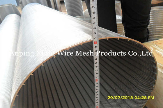 Abertura entalhada contínua de aço inoxidável de Vee Wire Screen Basket With