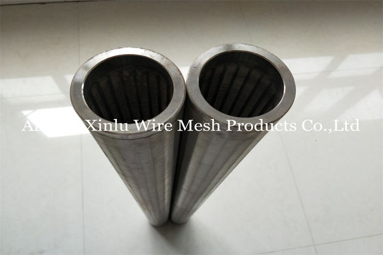 filtro da bomba da tubulação da tela de 75mm Johnson Vee Wire Wrapped Continuous Slotted