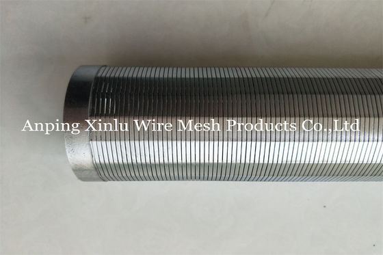 filtro da bomba da tubulação da tela de 75mm Johnson Vee Wire Wrapped Continuous Slotted