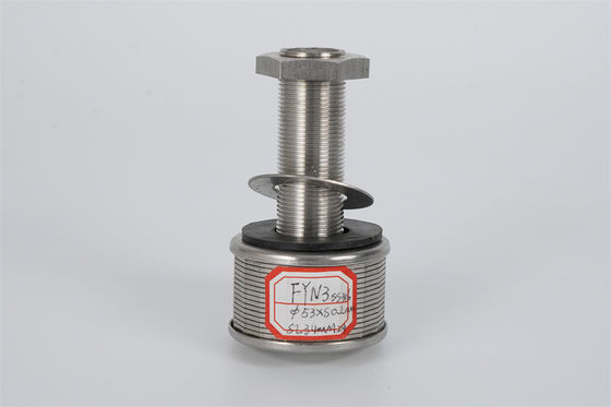 Diâmetro de aço inoxidável da linha 57mm do Npt do bocal da retenção dos meios do fio da cunha 316L