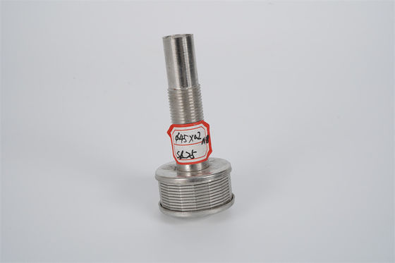Bocal de aço inoxidável do filtro do bocal longo da tela da retenção da mão com entalhe 0.25mm