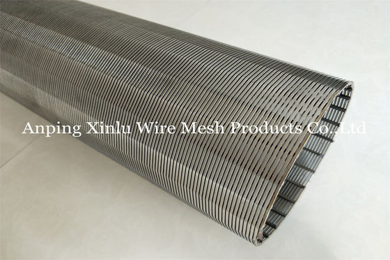 Aço contínuo 304 Johnson Wedge Wire Screen Tubes de Stainnless do entalhe 8&quot; X 10ft
