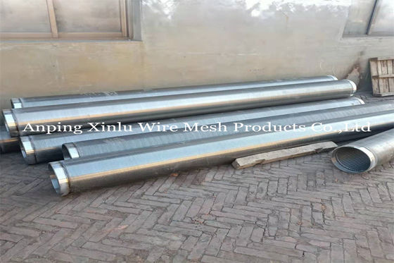 Aço contínuo 304 Johnson Wedge Wire Screen Tubes de Stainnless do entalhe 8&quot; X 10ft