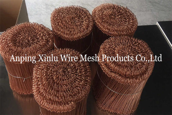 BWG SWG cobre revestido de duplo laço de ligação de arame 1.0mm X comprimento 100mm Twin Wire Double Loop Binding Wire